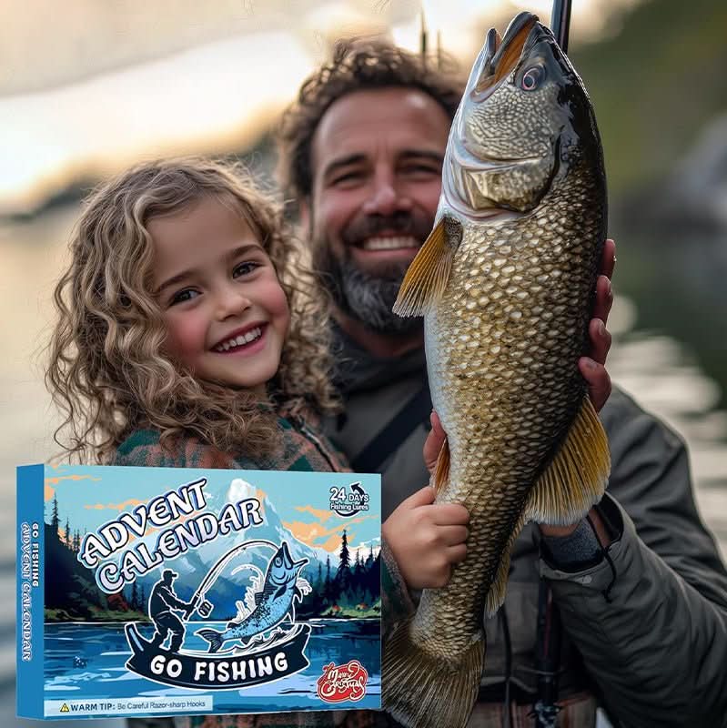 Fishing Tackle Advent Calendar 24-Day Countdown Lures & Hooks