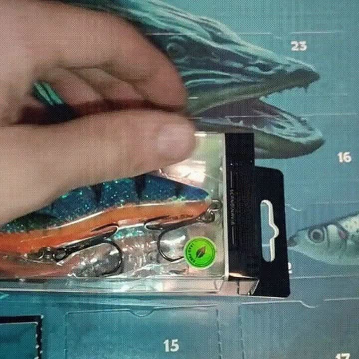 Fishing Tackle Advent Calendar 24-Day Countdown Lures & Hooks
