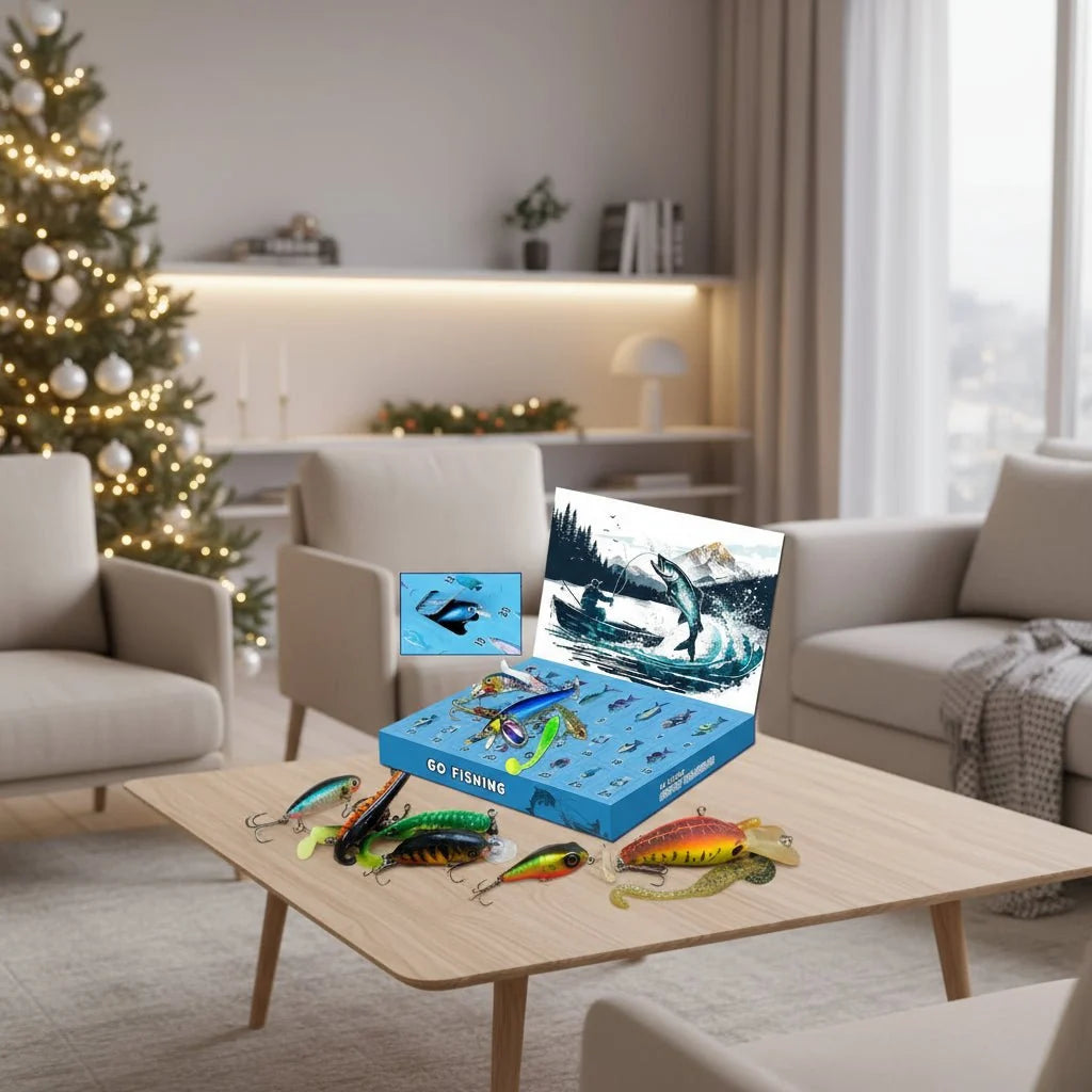 Fishing Tackle Advent Calendar 24-Day Countdown Lures & Hooks