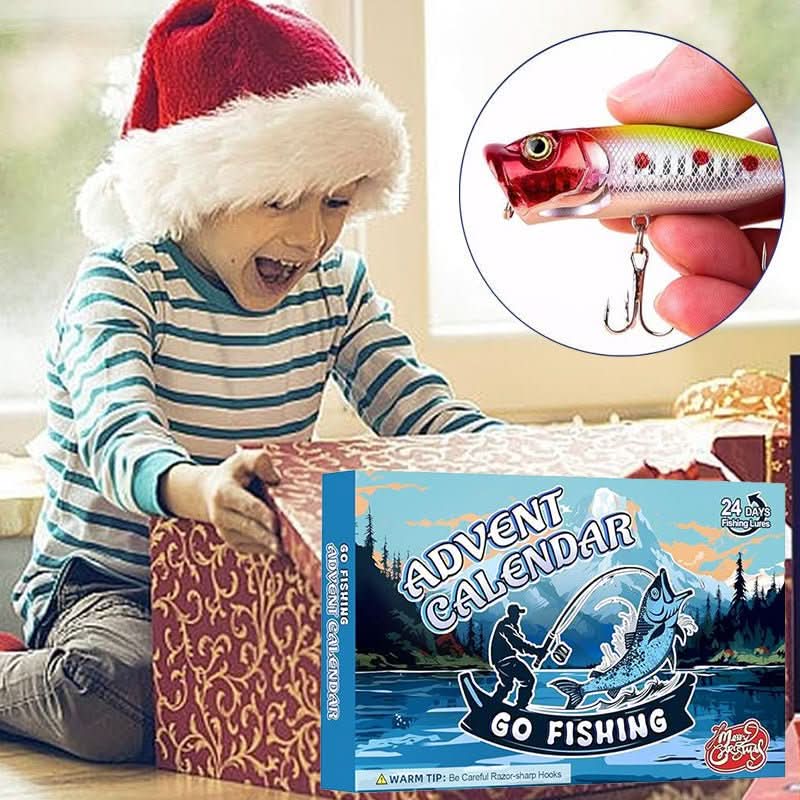Fishing Tackle Advent Calendar 24-Day Countdown Lures & Hooks