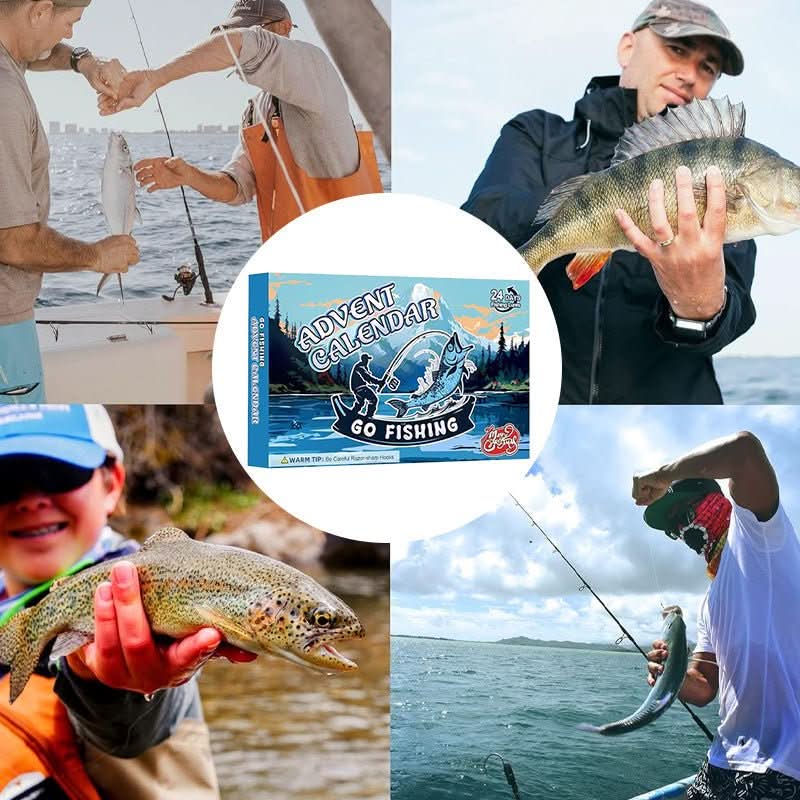 Fishing Tackle Advent Calendar 24-Day Countdown Lures & Hooks