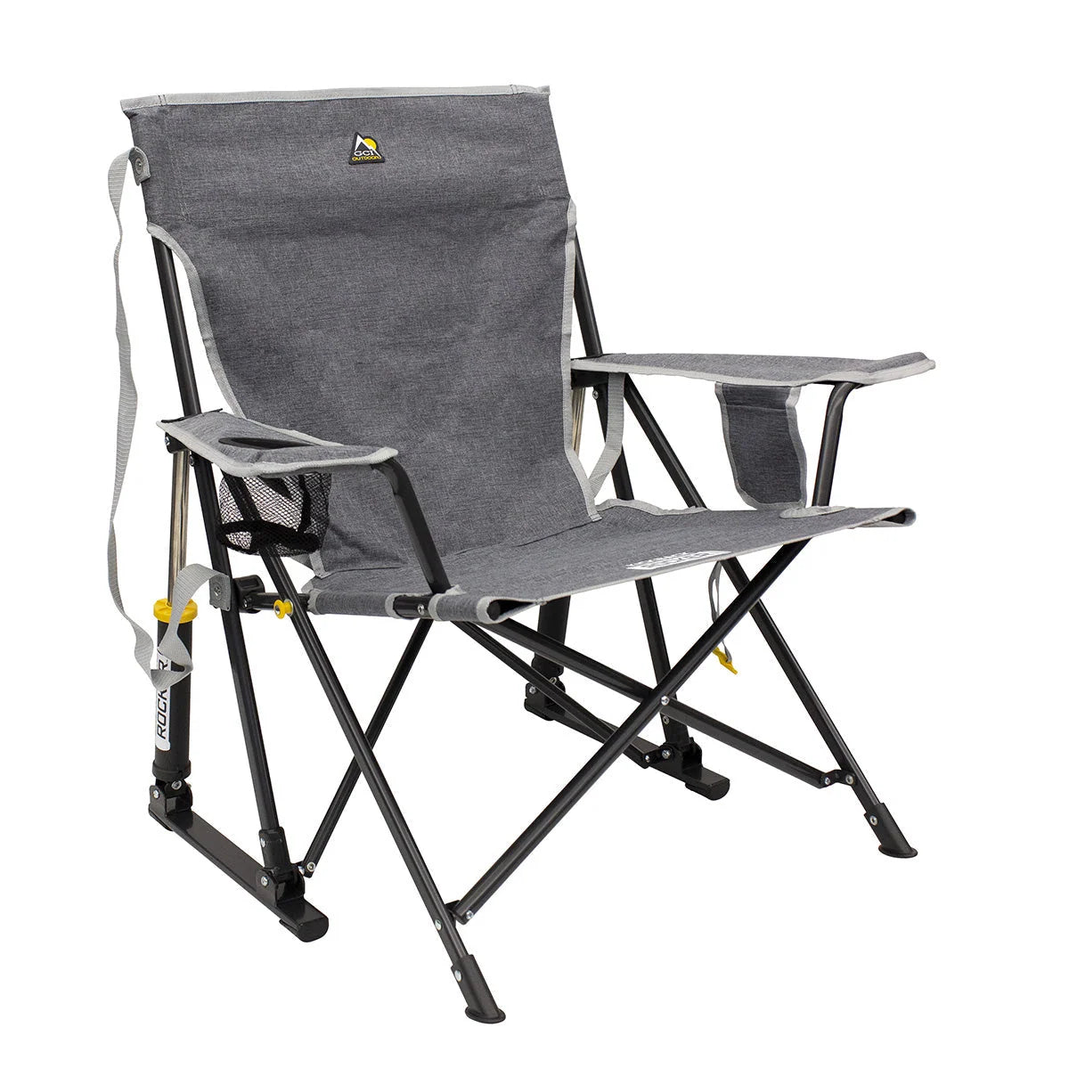 Folding Camp Chair Spring-Action Rocking 250 lb Capacity
