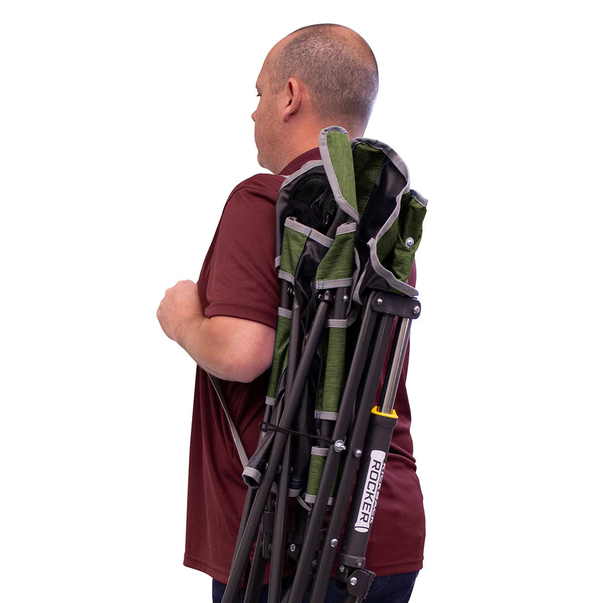 Folding Camp Chair Spring-Action Rocking 250 lb Capacity