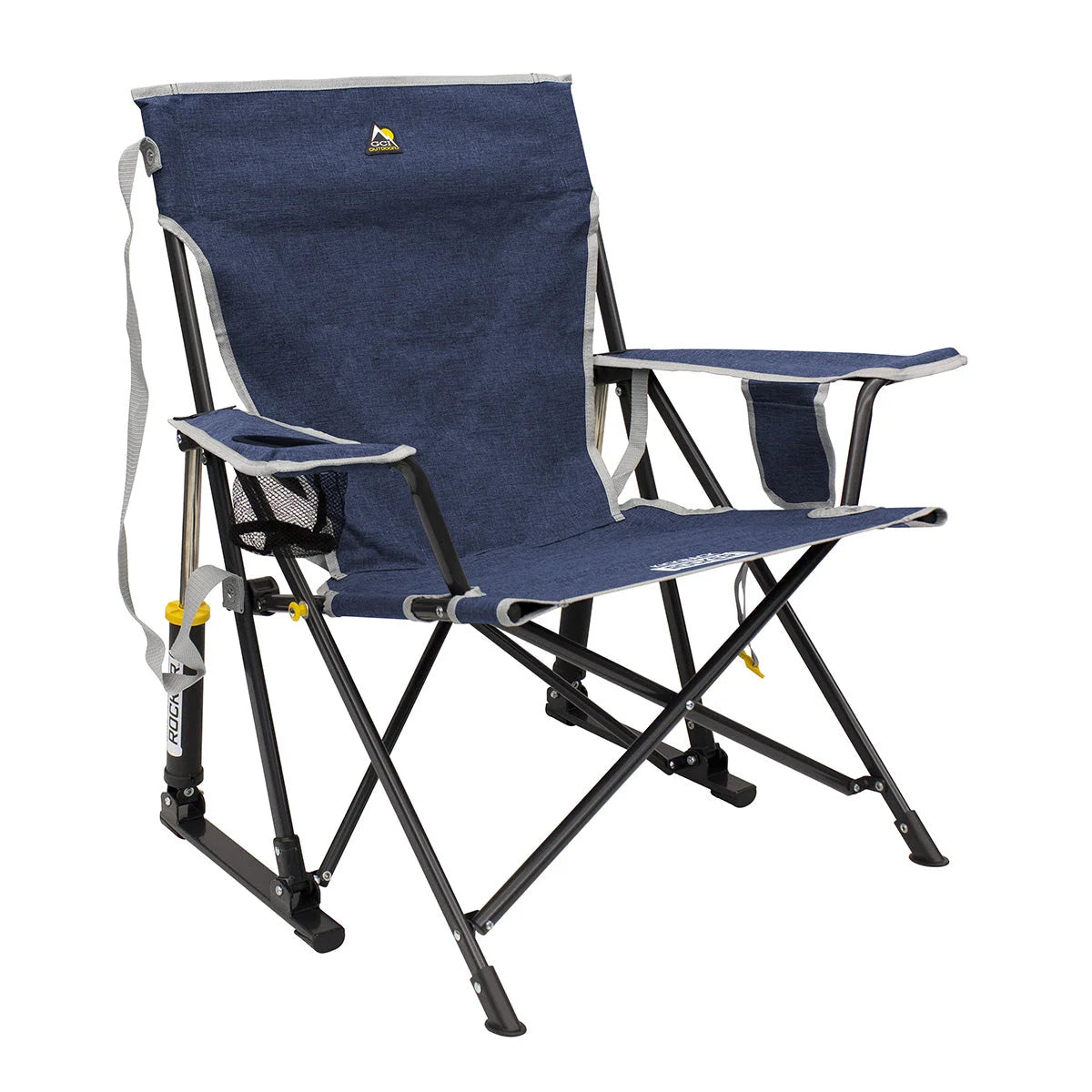 Folding Camp Chair Spring-Action Rocking 250 lb Capacity