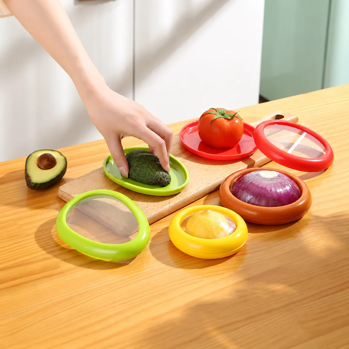 Food Storage Covers Silicone Airtight Reusable Set of 4