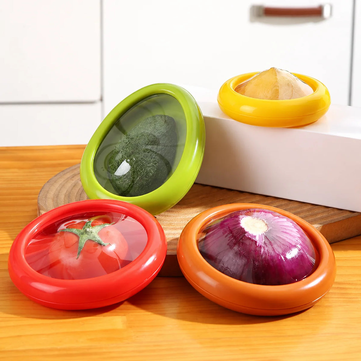 Food Storage Covers Silicone Airtight Reusable Set of 4
