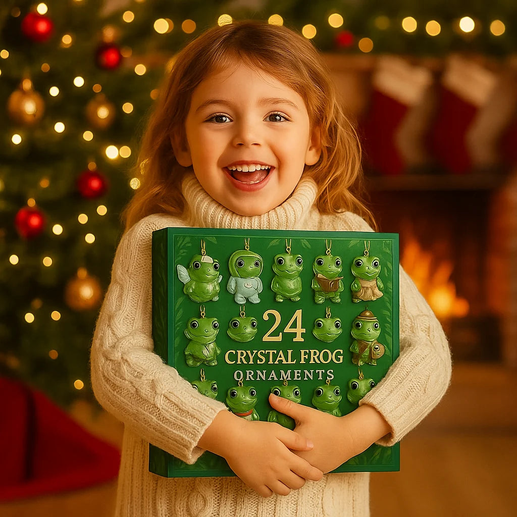 Frog Figurine Advent Calendar Crystal Set of 24