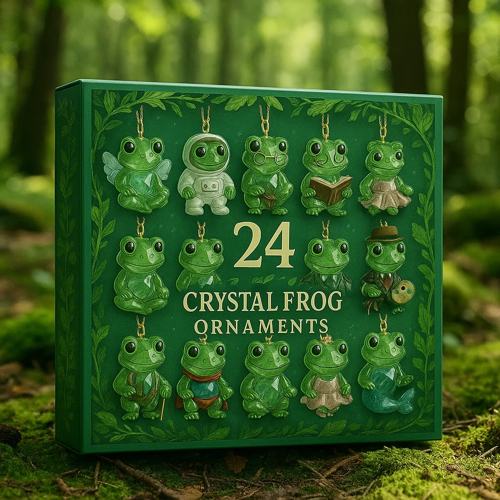 Frog Figurine Advent Calendar Crystal Set of 24