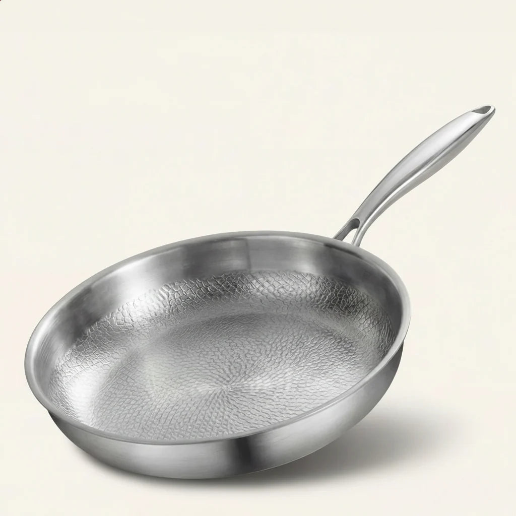 Frying Pan Uncoated Titanium Induction Compatible PFAS-Free