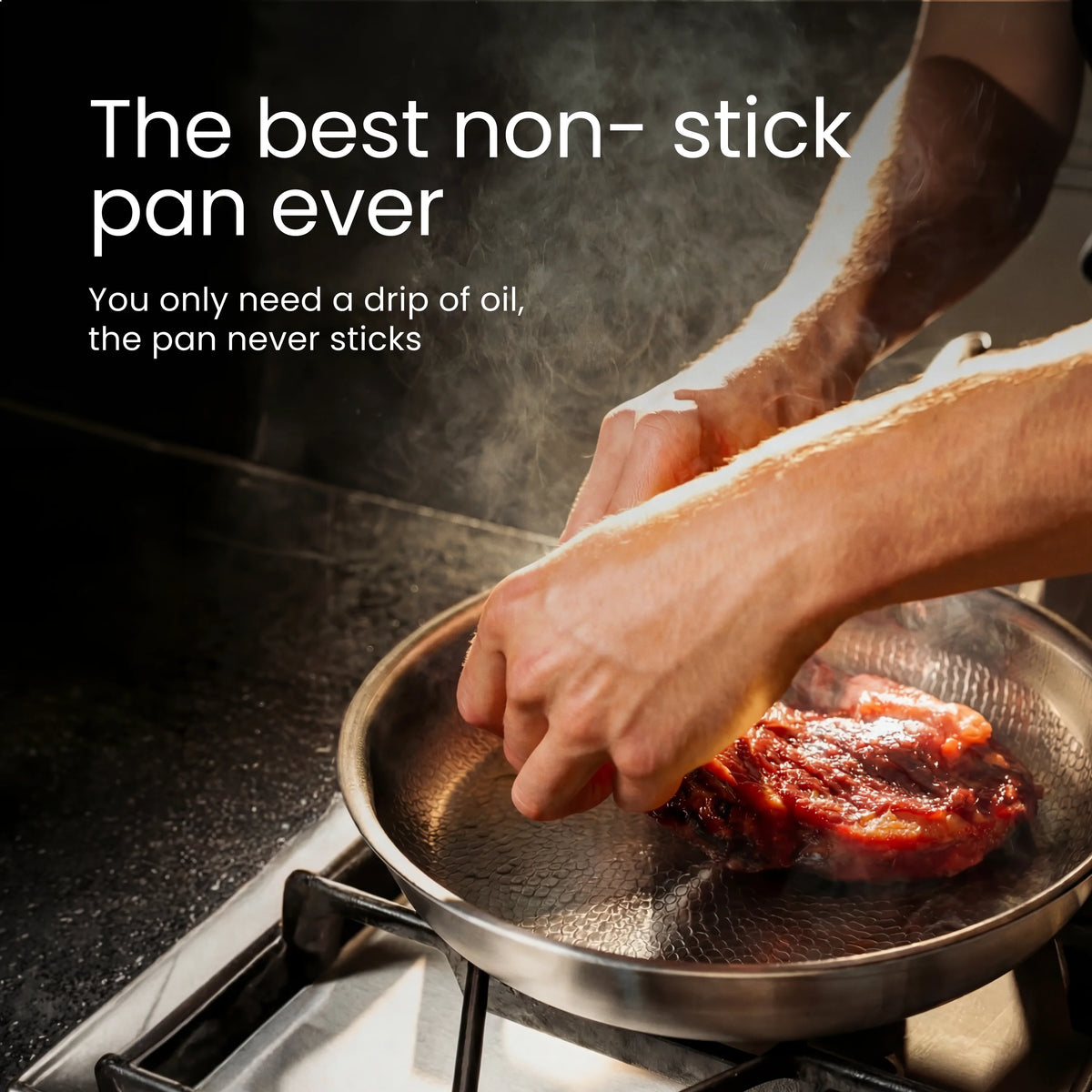 Frying Pan Uncoated Titanium Induction Compatible PFAS-Free