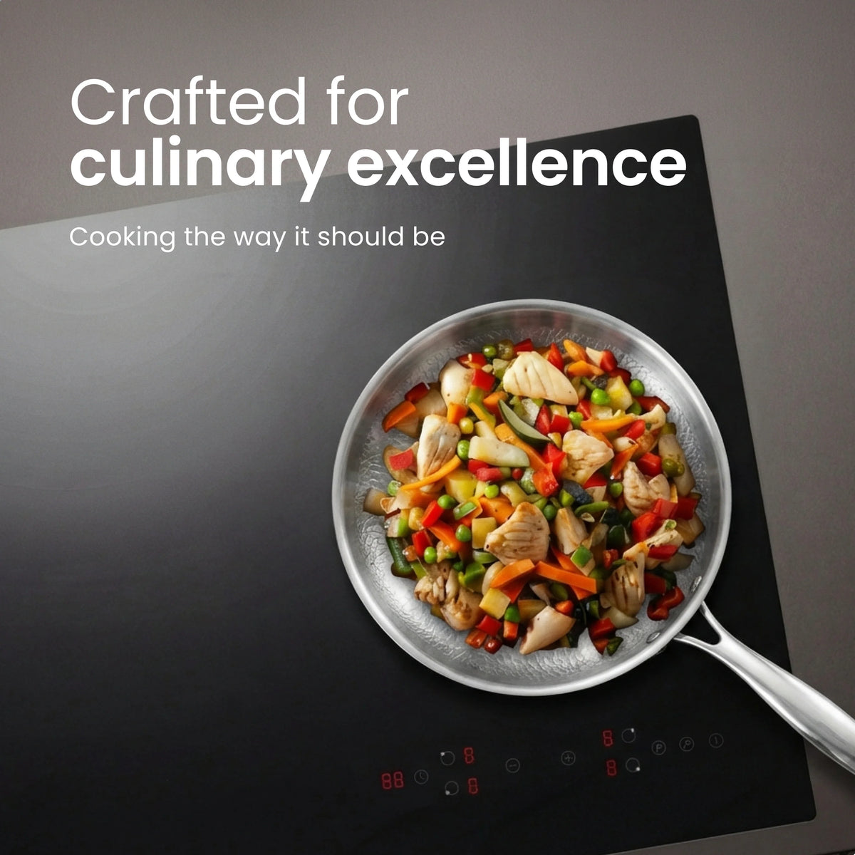 Frying Pan Uncoated Titanium Induction Compatible PFAS-Free