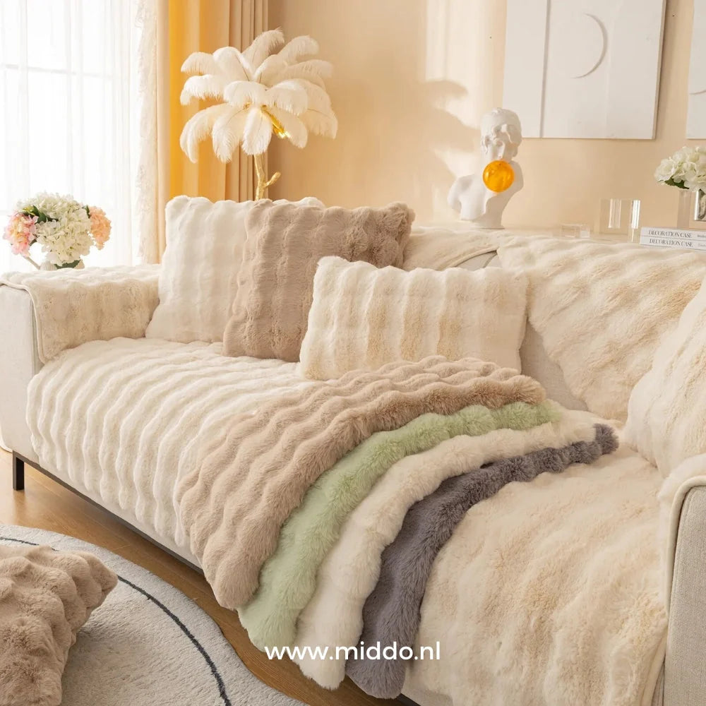 Furniture Cover Plush Non-Slip Scratch-Resistant