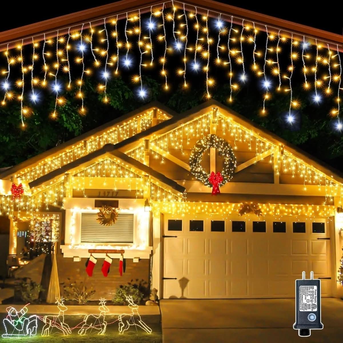 Garden Curtain Lights Bright White 96 LEDs Weather-Resistant