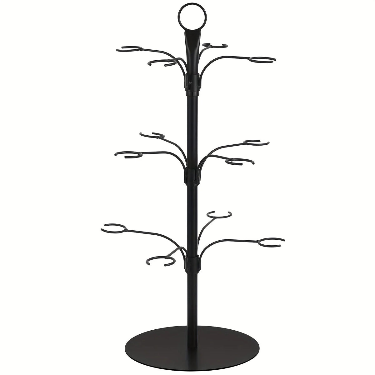 Glass Stand Three-Tier Metal Holds 12 Glasses