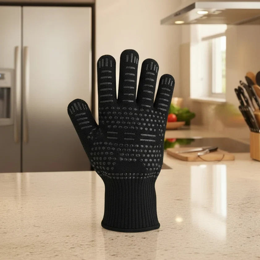 Grill Gloves Aramid Heat-Resistant Non-Slip Grip
