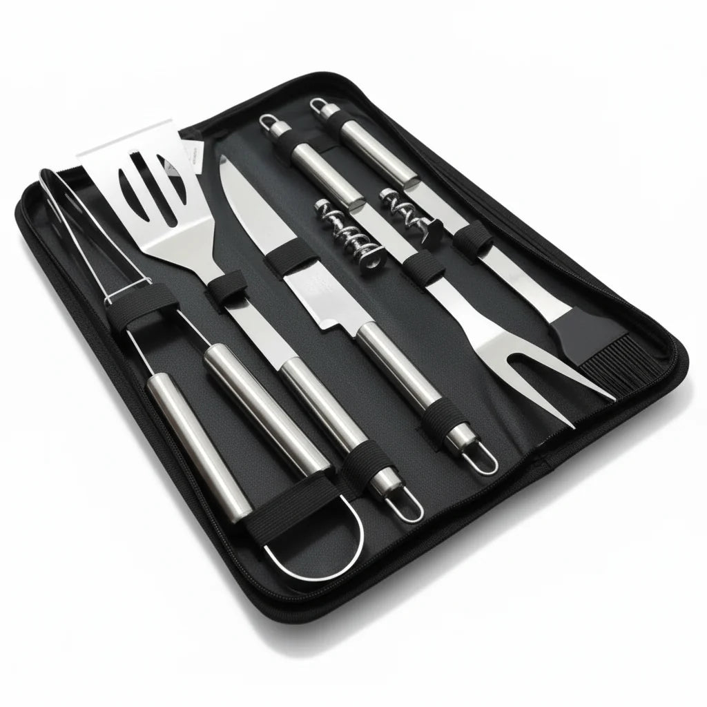 Grill Tool Set Stainless Steel With Carrying Bag
