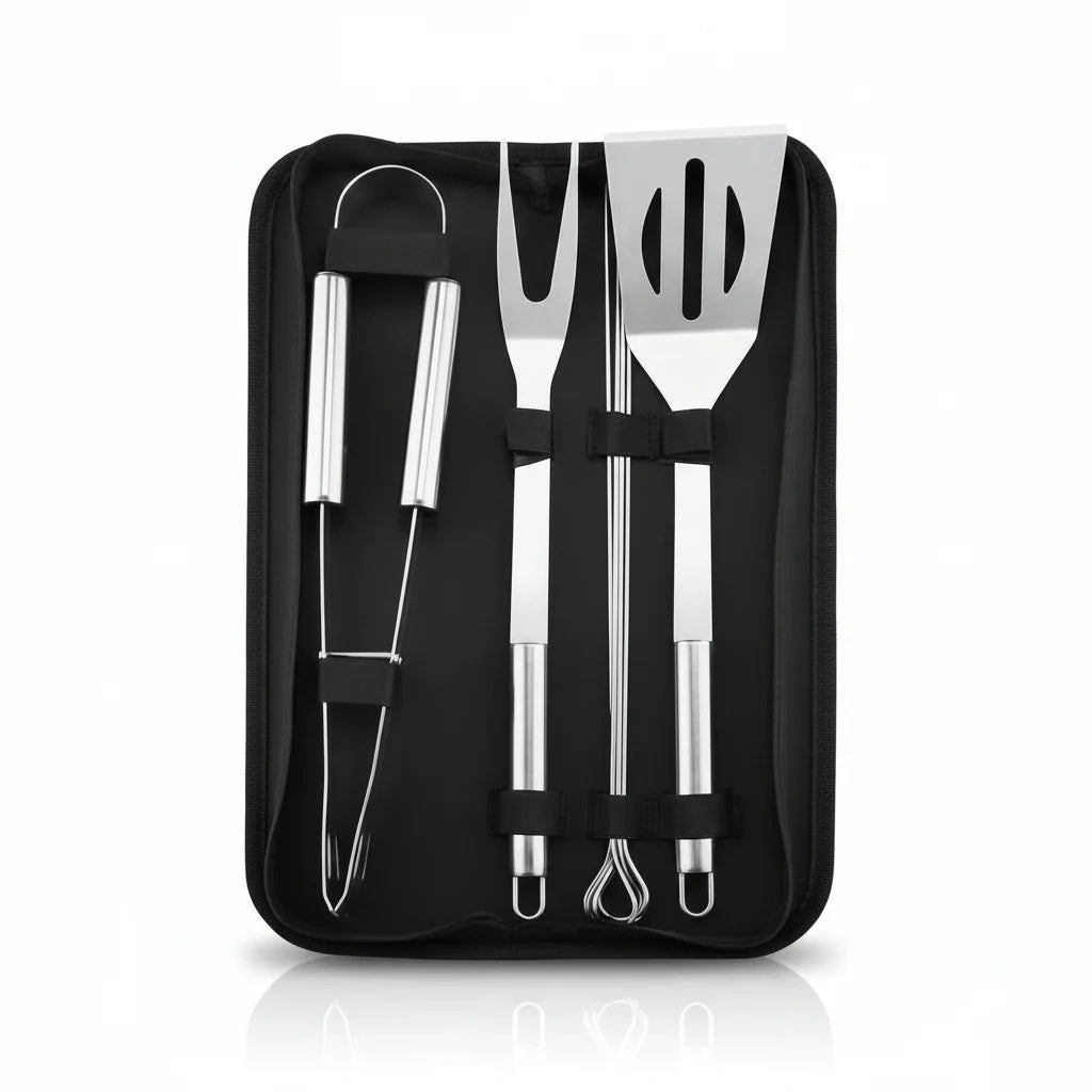 Grill Tool Set Stainless Steel With Carrying Bag