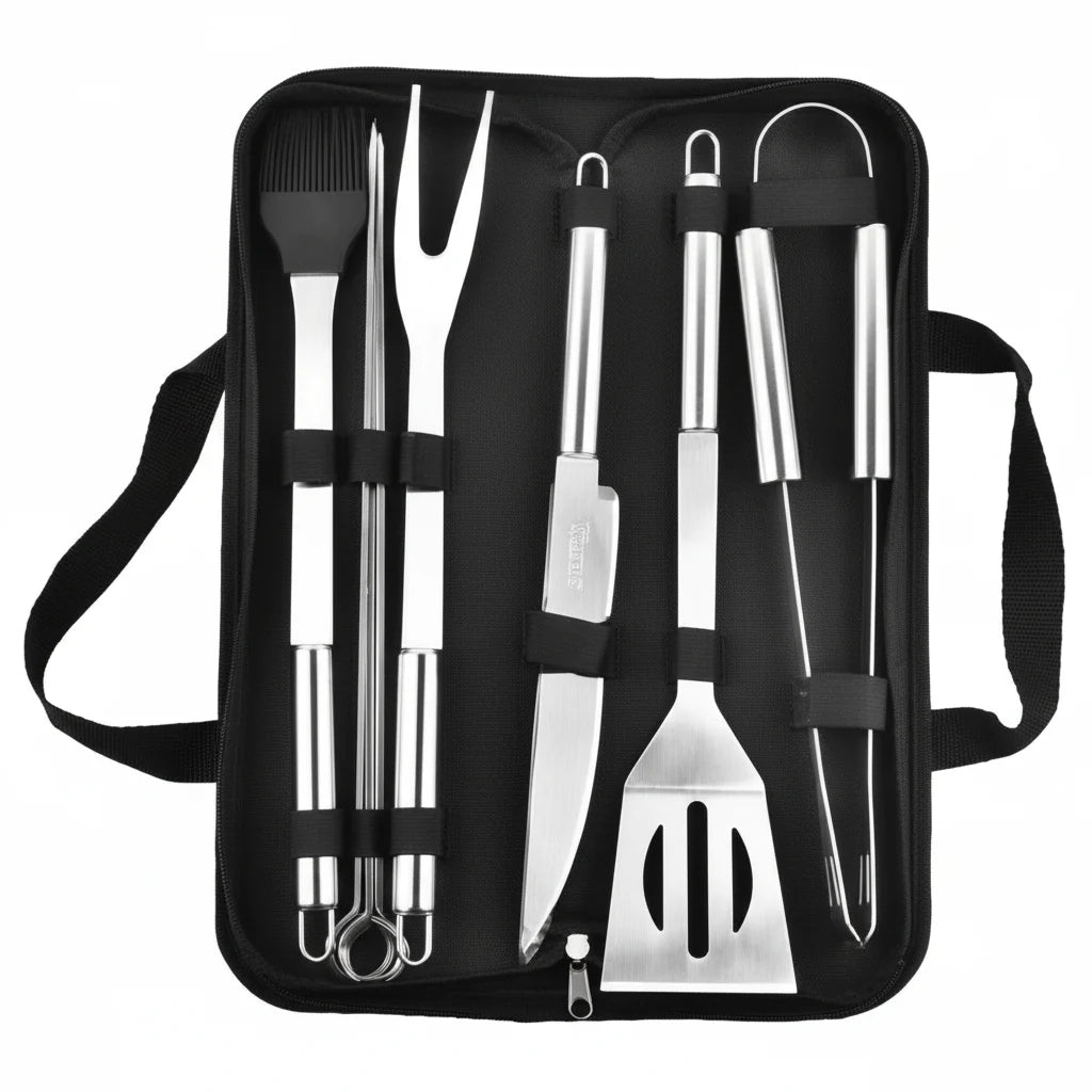 Grill Tool Set Stainless Steel With Carrying Bag