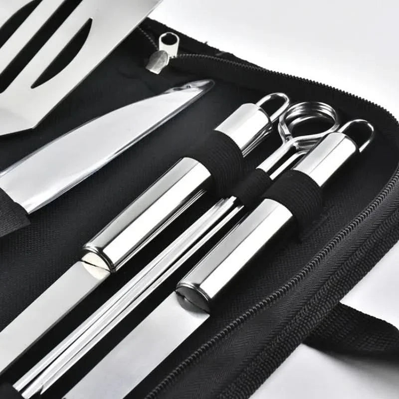 Grill Tool Set Stainless Steel With Carrying Bag