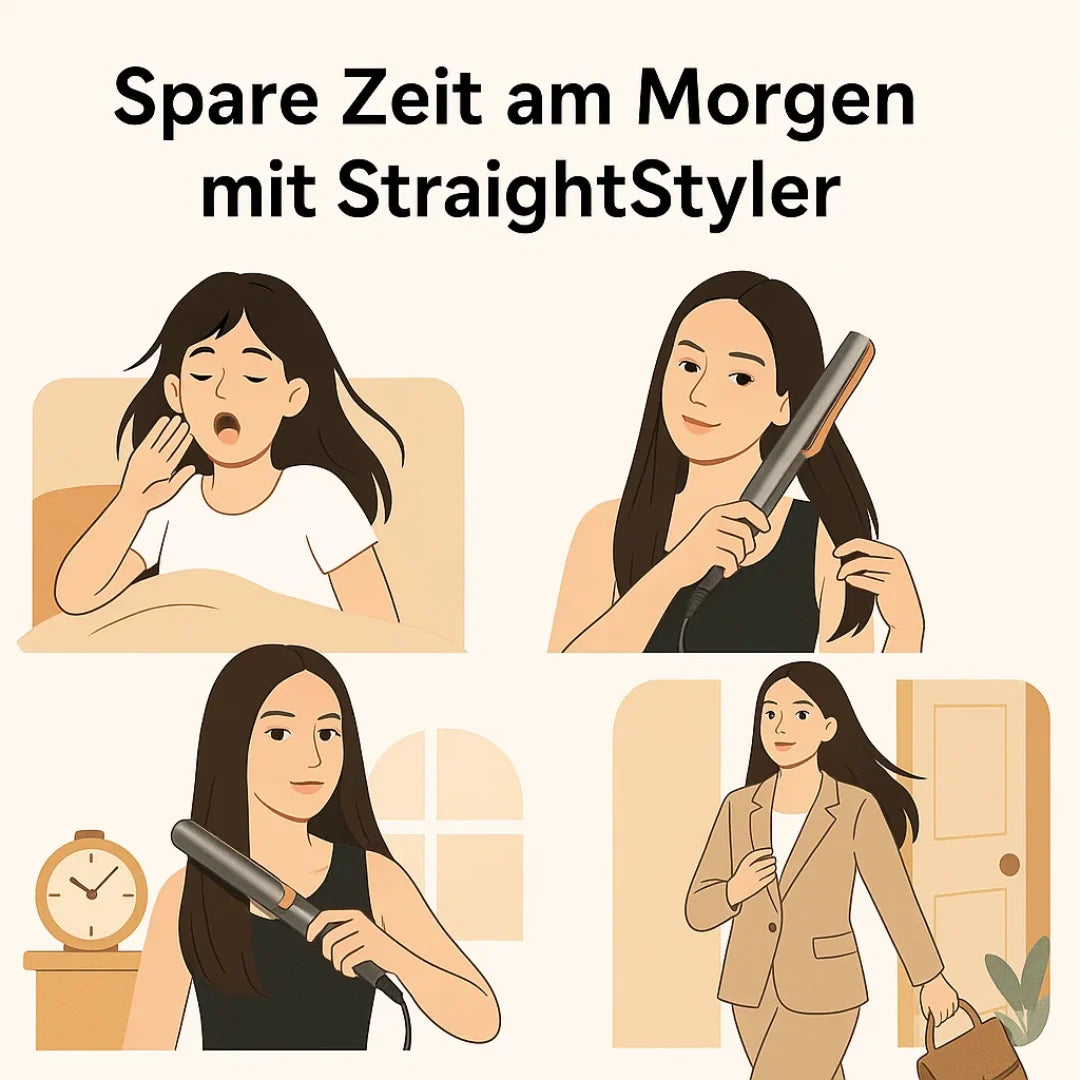 Hair Dryer Straightener 2-in-1 Adjustable Heat & Cool Air
