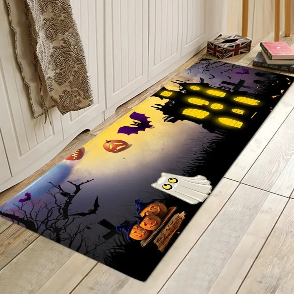 Halloween Bath Mat Absorbent Non-Slip Machine Washable