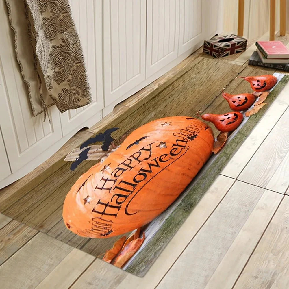 Halloween Bath Mat Absorbent Non-Slip Machine Washable