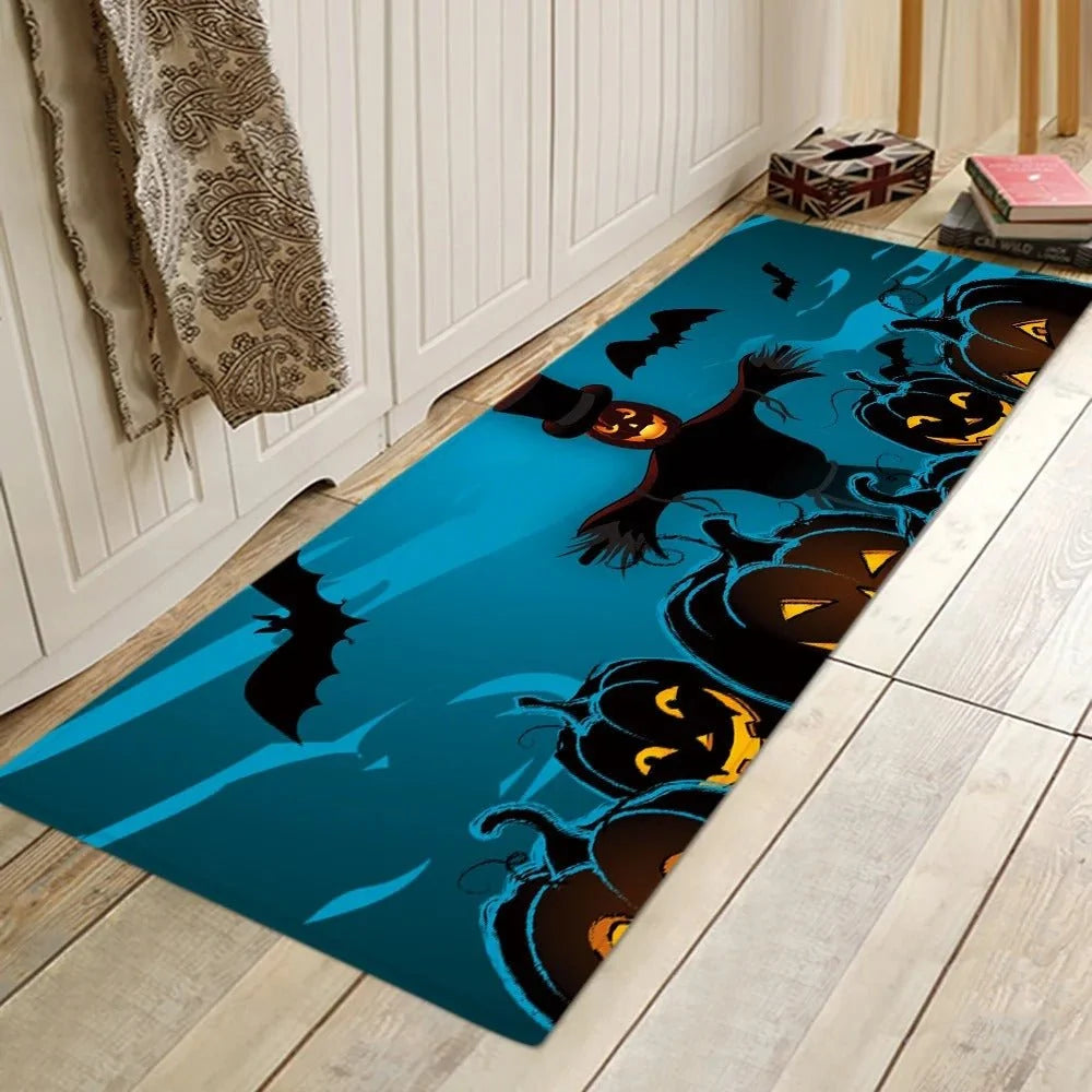 Halloween Bath Mat Absorbent Non-Slip Machine Washable