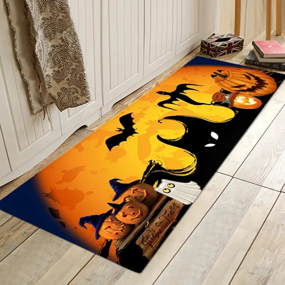 Halloween Bath Mat Absorbent Non-Slip Machine Washable