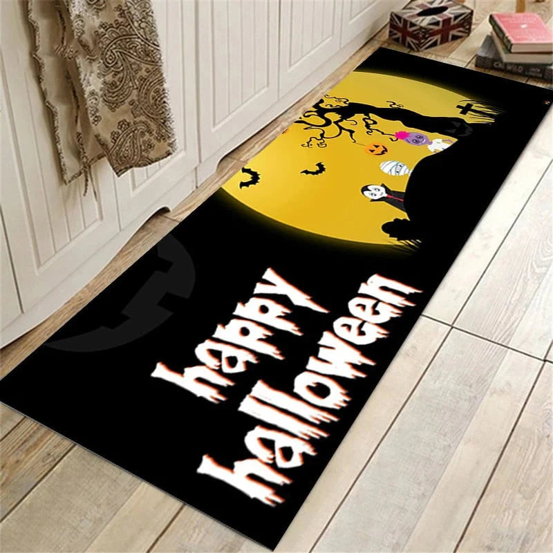 Halloween Bath Mat Absorbent Non-Slip Machine Washable