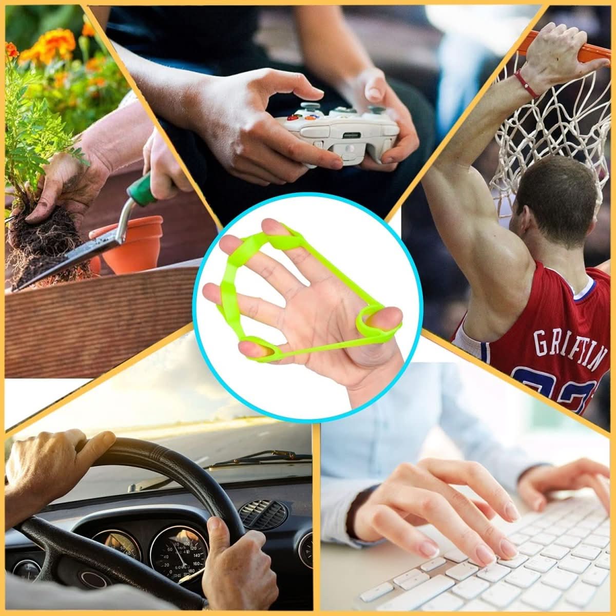 Hand Strengthener Set Grip & Finger Training 6-Piece