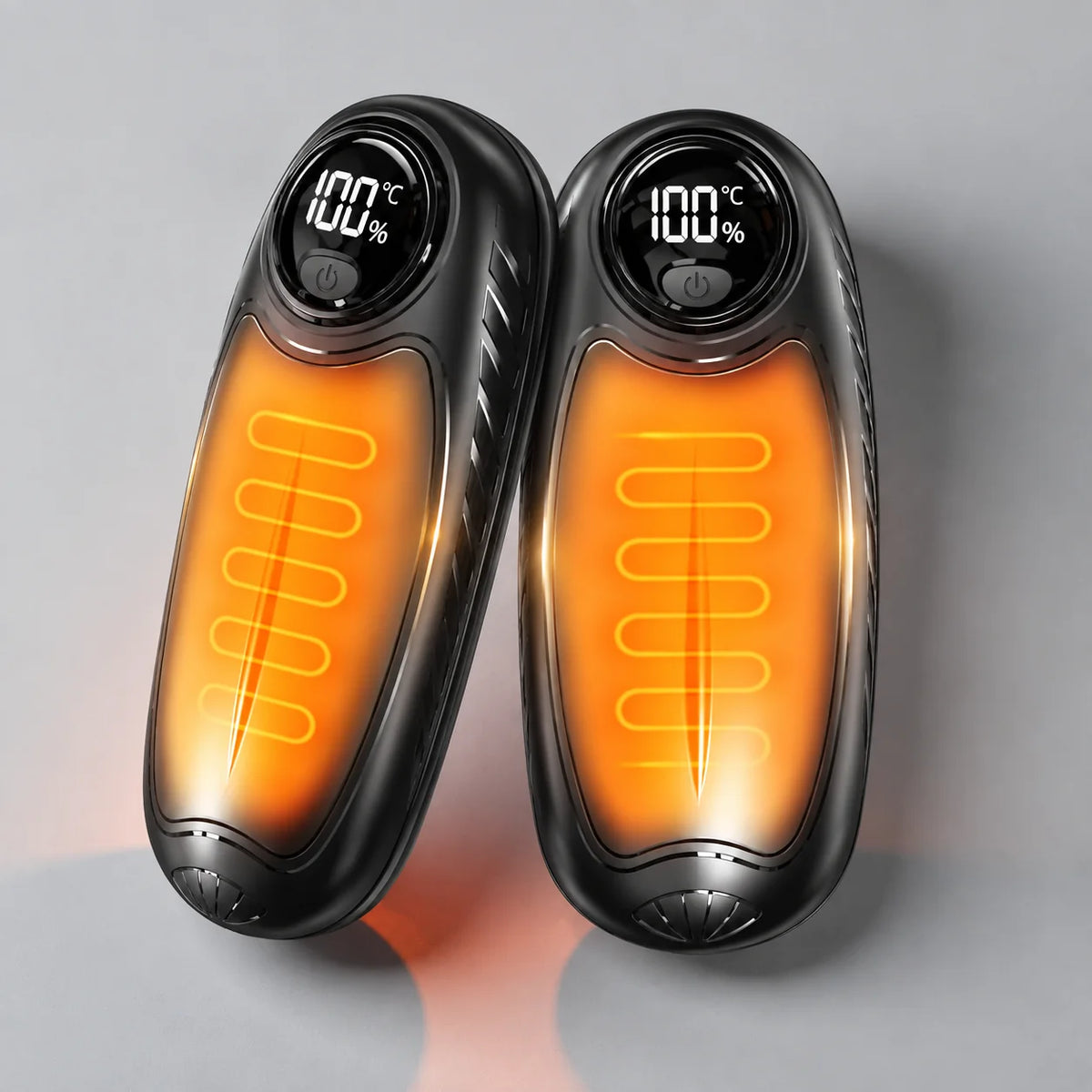 Hand Warmers Rechargeable Pair Adjustable Heat Digital Display