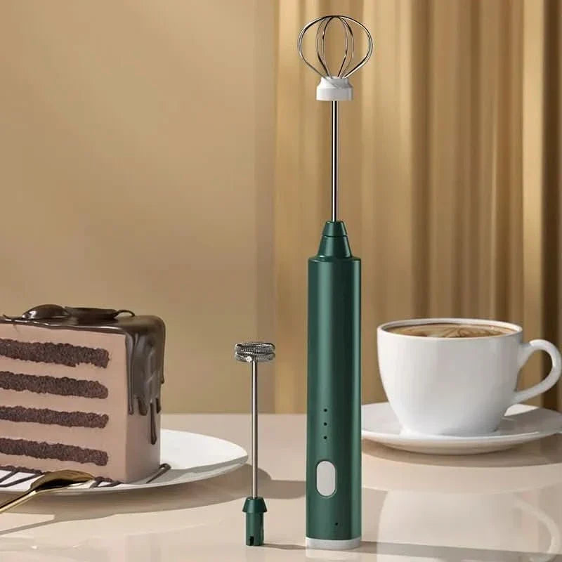 Handheld Milk Frother 3-Speed USB-Rechargeable Stainless Steel Whisks
