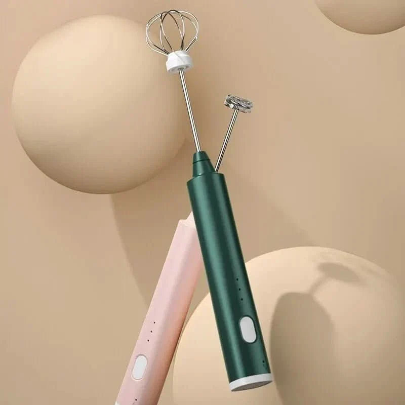 Handheld Milk Frother 3-Speed USB-Rechargeable Stainless Steel Whisks