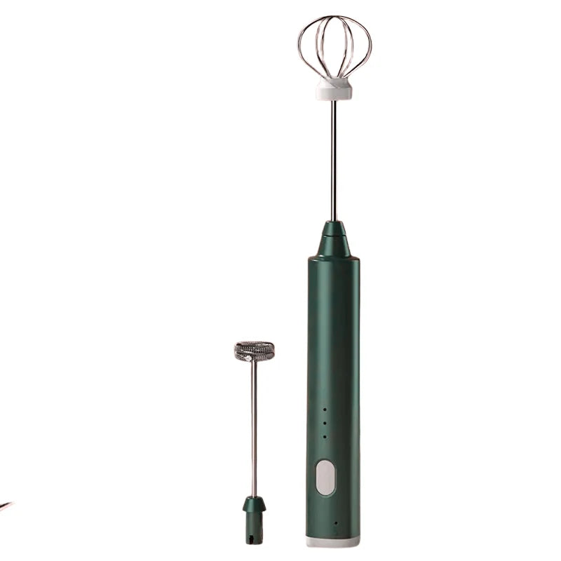 Handheld Milk Frother 3-Speed USB-Rechargeable Stainless Steel Whisks