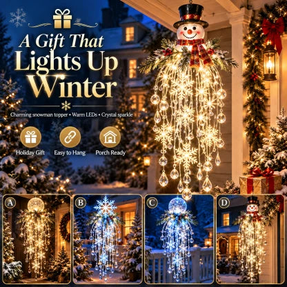 Hanging Christmas Lights Cascading LED Crystal Accents