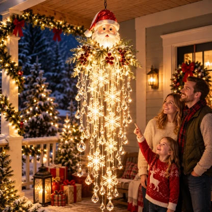 Hanging Christmas Lights Cascading LED Crystal Accents