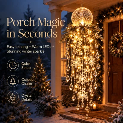 Hanging Christmas Lights Cascading LED Crystal Accents