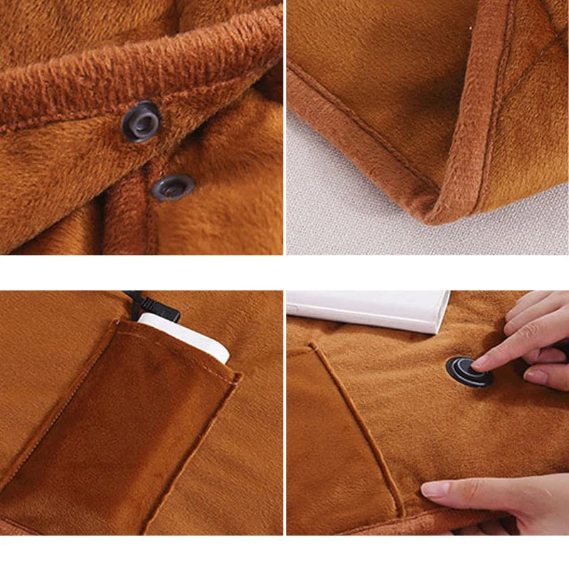 Heated Blanket USB-Powered Soft Lightweight