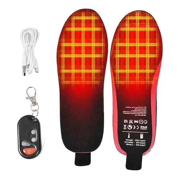 Heated Insoles Rechargeable Wireless Remote 3 Heat Settings