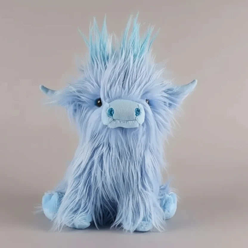 Highland Cow Plush Toy Super-Soft Shaggy Mane 9.8-Inch
