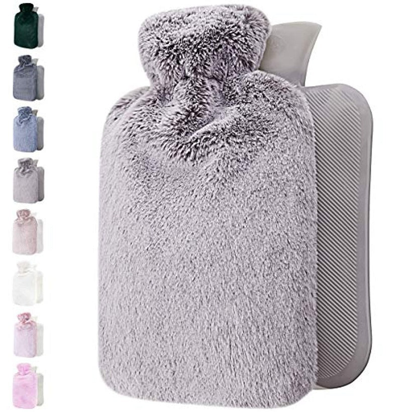Hot Water Bottle Plush Cover Long-Lasting Heat Retention