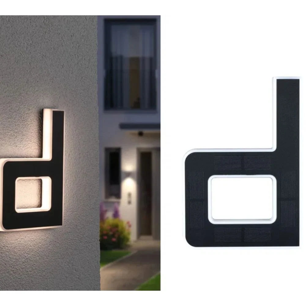 House Number Light Solar Powered Warm White LED Dusk Sensor Weather-Resistant