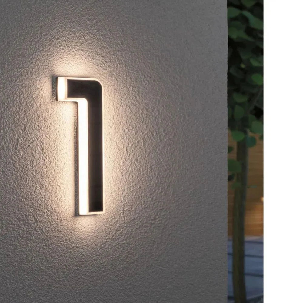 House Number Light Solar Powered Warm White LED Dusk Sensor Weather-Resistant