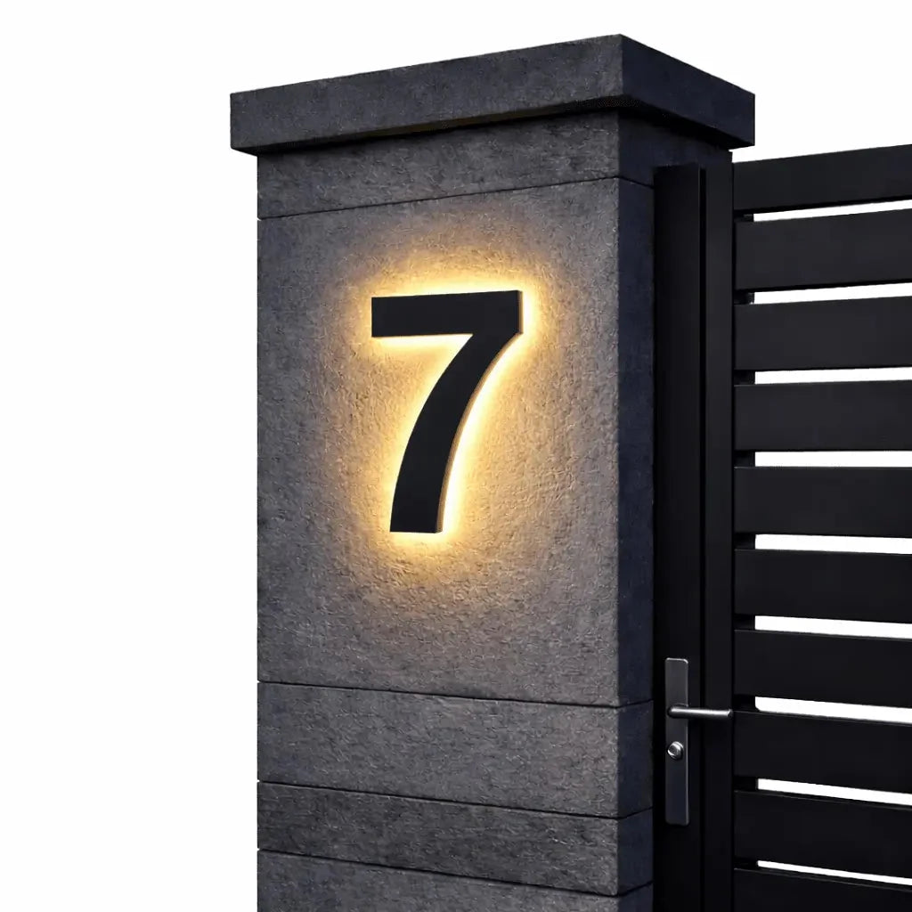 House Number Sign LED Backlit IP68 Waterproof