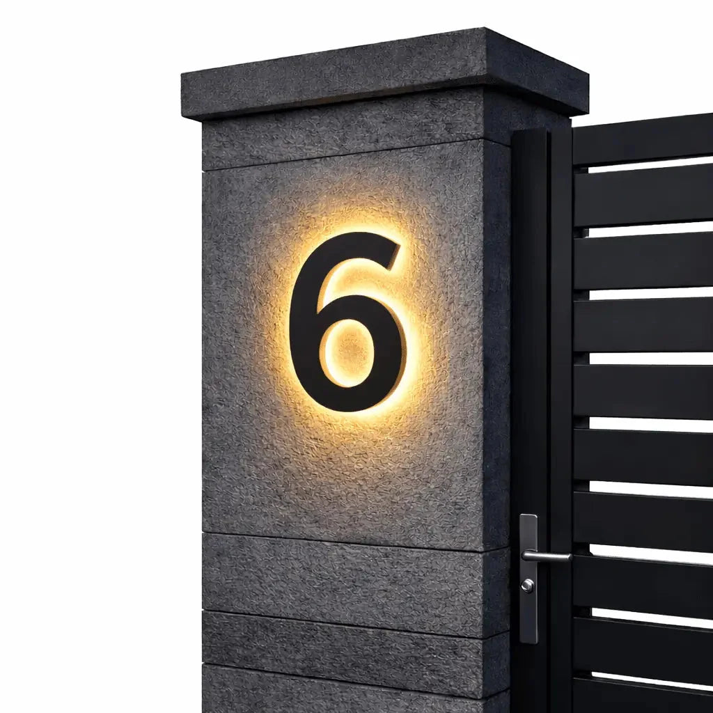 House Number Sign LED Backlit IP68 Waterproof