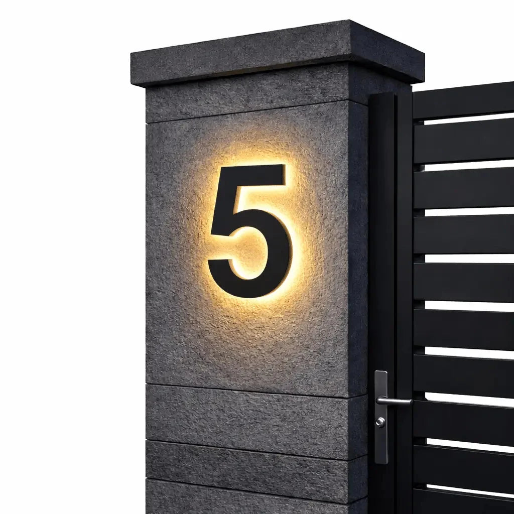 House Number Sign LED Backlit IP68 Waterproof