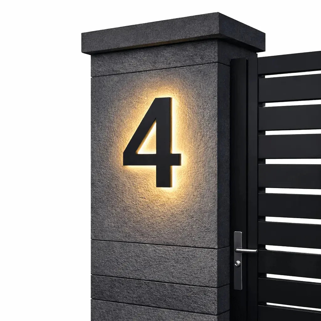 House Number Sign LED Backlit IP68 Waterproof