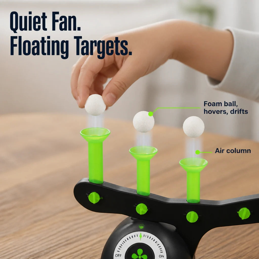 Hover Ball Game Quiet Fan Scoring Targets