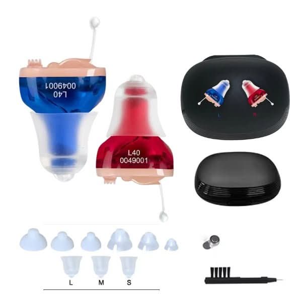 In-Ear Hearing Aid Discreet Rechargeable Three-Day Use