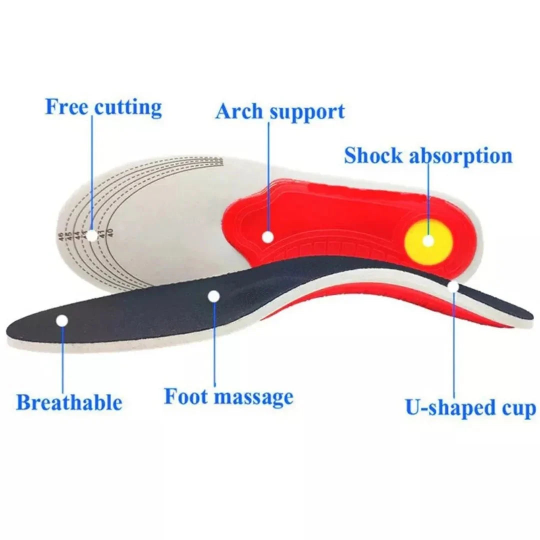 Insoles 3D Arch Support Breathable Cushioned Design